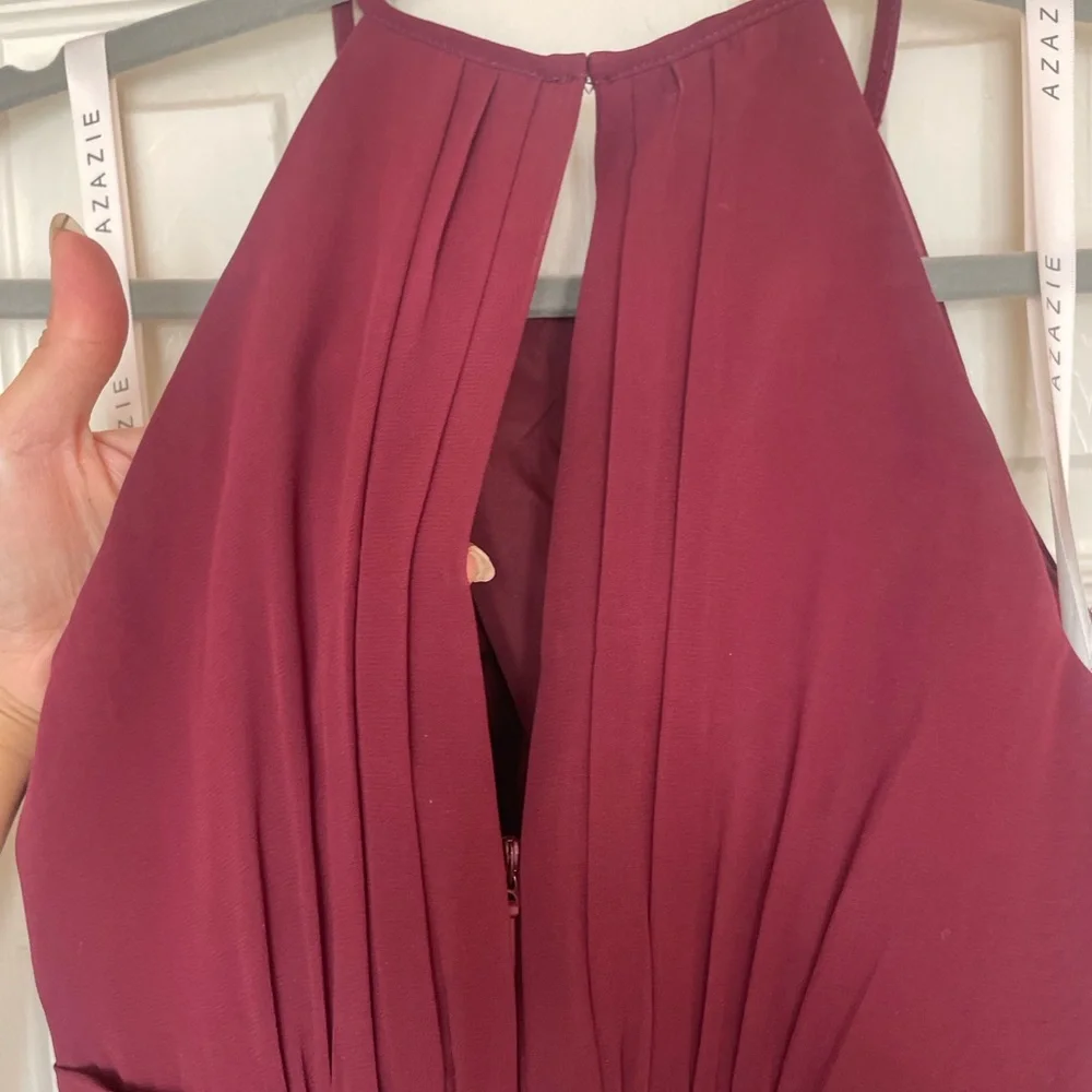 Azazie Bridesmaids Dress in Cabernet Wine Burgundy - Picture 8 of 9